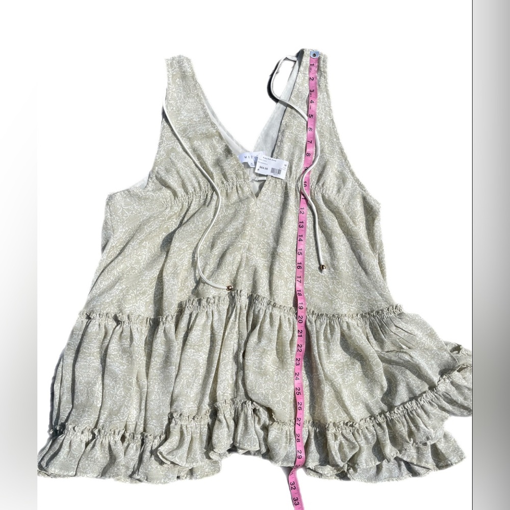 Mable Tunic Tiered Sleeveless Pattern Dress Medium Bohemian Cottagecore Milkmaid - Picture 5 of 6